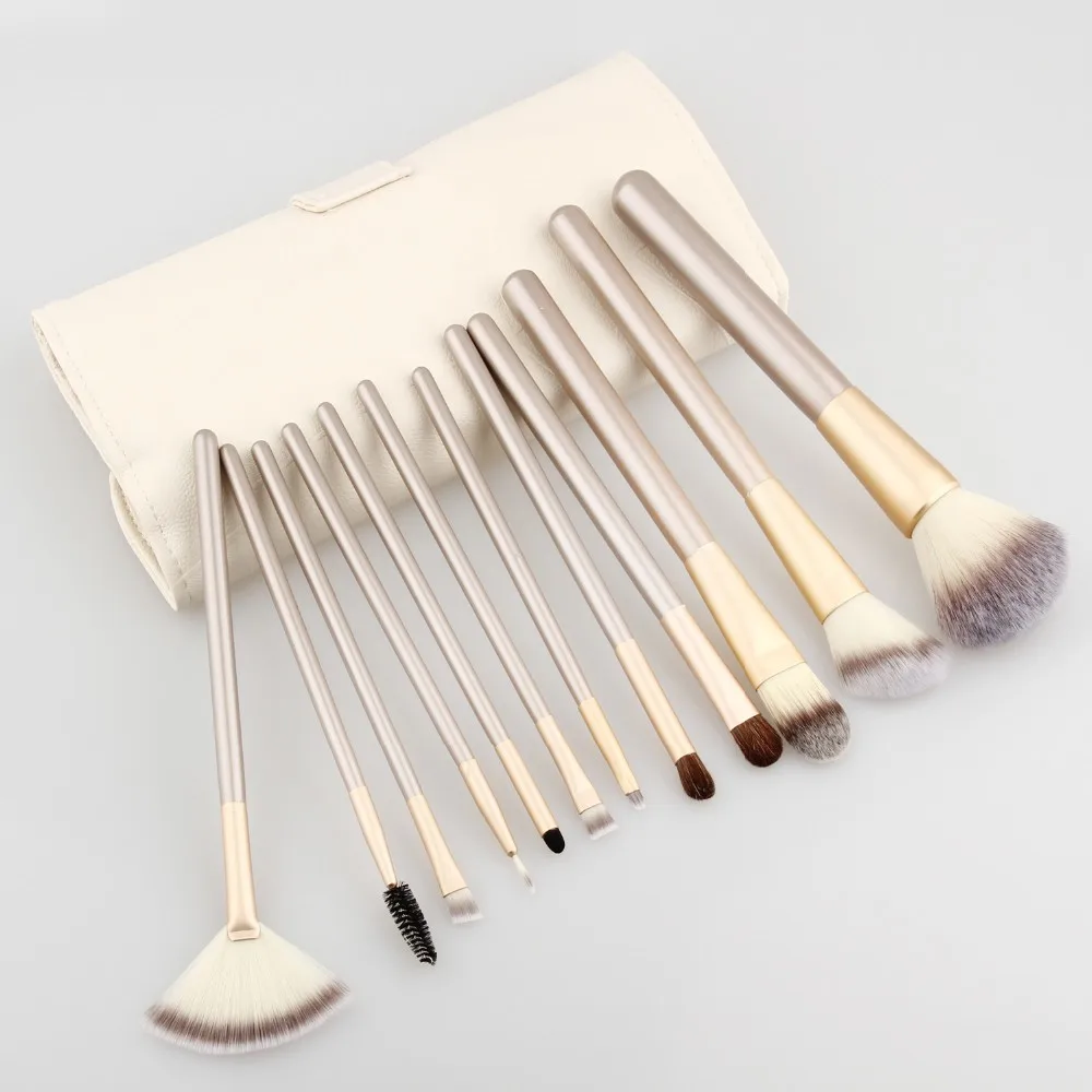 12 pcs pro makeup brushes