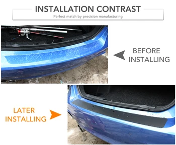 

104*9cm Carbon Car Trunk Rear Bumper Protection Sticker For Mercedes Benz W203 W204 211 AMG Smart Starline A93 Citroen C4 C5 C2