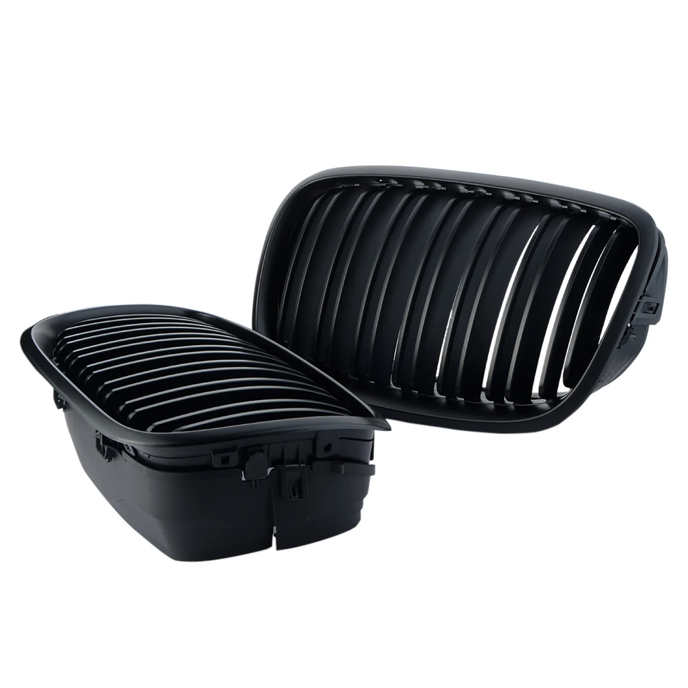

1pair Black Double Slat Kidney Grille Front Grill For BMW E70 E71 Model X5 X6 SUV M Sport xDrive 2007-2013 Car Styling