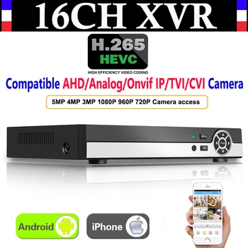 

Upgrade 16CH 5MP H.265 Super CCTV XVR AHD NVR DVR Digital Video Recorder for AHD CVI TVI Analog IP Surveillance Security Camera