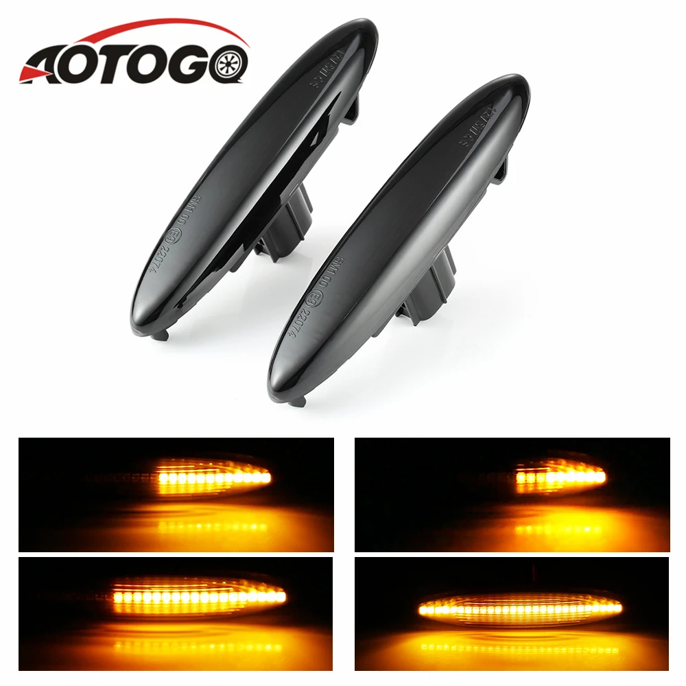Aotogo 2 шт. Светодиодный Боковой габаритный фонарь указателя поворота на заказ, с ручкой для BMW X3 F25 X5 E70 X6 E71 SB20