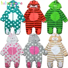 babzapleume Brand Autumn Winter 0-12M Newborn Girl Baby overall Romper Hooded Toddler Jumpsuit Kids Boy Clothes Tracksuit BC1369