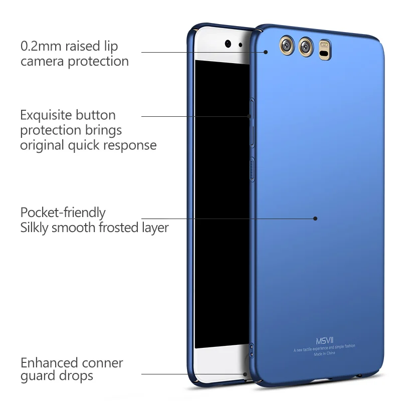 Чехол для Huawei P10 lite MSVII брендовый чехол huawei P9 Роскошный ультра тонкий жесткий ПК