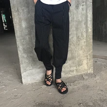 Новая мужская одежда стилист волос GD Мода китайский стиль полосатый фонарь Lounge брюки плюс размер костюмы