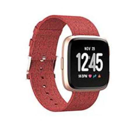 Прочный холст нейлоновый ремешок для Fitbit Versa, ремешок сменный ремешок для Fitbit Versa Lite умный браслет ремень - Цвет: red