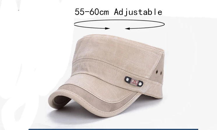 Outono de Algodão Simples Flat top Caps