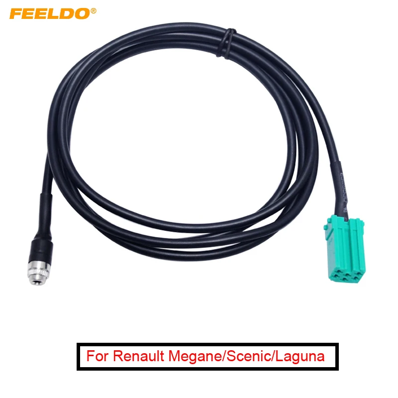 FEELDO 1 шт. Новый 150 см Aux кабель адаптер мини ISO 3 5 мм Jack для Renault OEM радио CD плеер