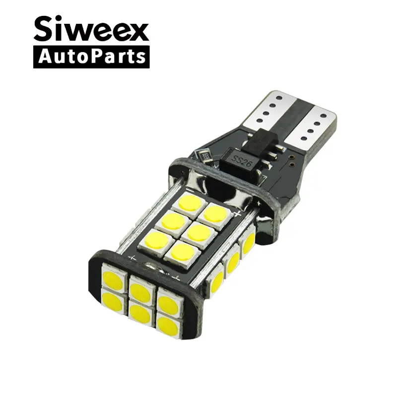 2 шт. CANBUS Error Free W16W T15 супер яркий 6000 К ксенон белый высокий Мощность 3030 24 SMD