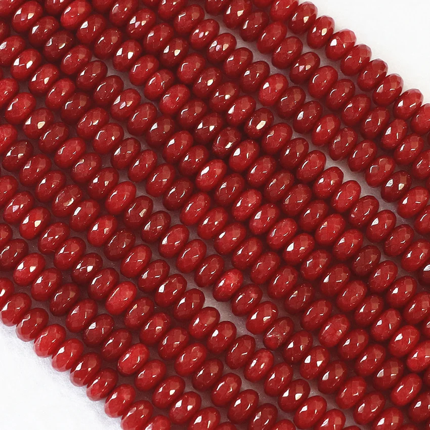 Красный агат сердолик натуральный камень сердолик, оникс 2X4 мм 4X6 мм 5X8 мм, счеты, граненые бусины diy самых продаваемых ювелирных изделий B151