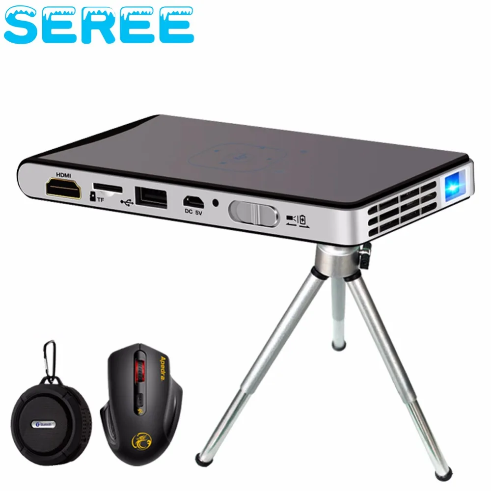 LED Projector Portable Pocket HD DLP Wifi Bluetooth MINI Projector DLNA