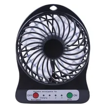 2017 Portable Rechargeable LED Fan air Cooler Mini Operated Desk USB 18650 font b Battery b