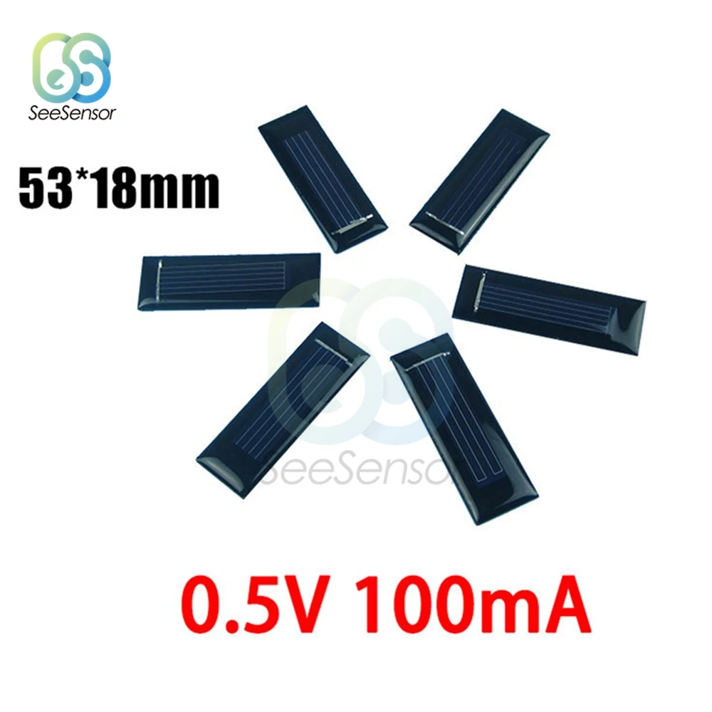 

10Pcs Solar Panel 0.5V 100mA 0.05W Mini Solar System DIY For Battery Cell Phone Chargers Portable Solar Cell