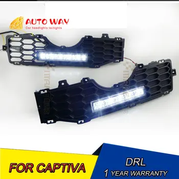 

Free shipping ! 12V 6000k LED DRL Daytime running light for Chevrolet Captiva DRL 2008-2012 fog lamp frame Captiva Fog light