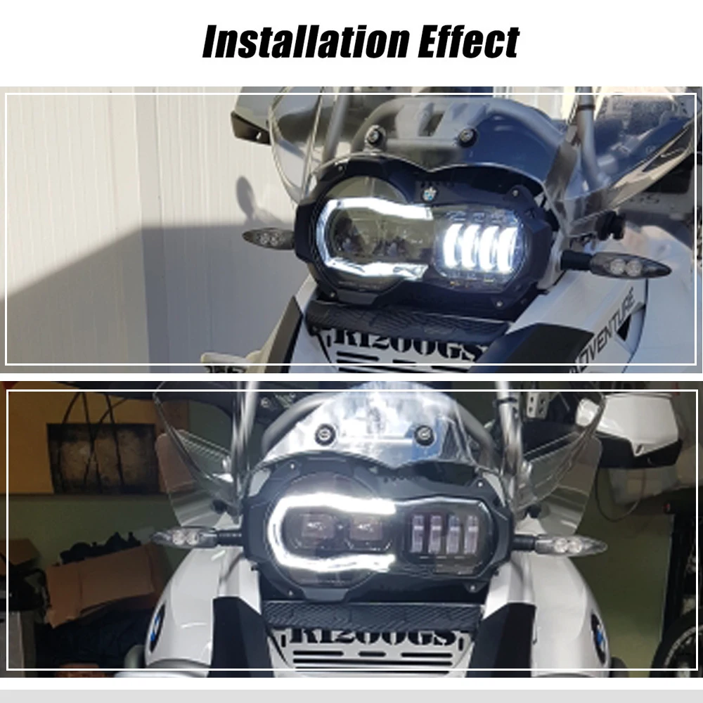 ¡Nueva llegada! proyector de faros LED de motocicleta para BMW R1200GS 2004-2012 R 1200GS ADV Adventure 2005-2013 montaje de luces de Moto - 2