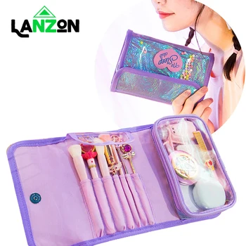 

Lanozn Portable Fashion PVC Cosmetics Bag Women Laser Makeup Toiletry Holder Make Up Brush Case Pouch Travel Wash Storage Bags
