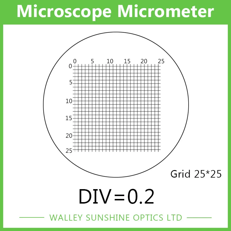 Buy Microscope Micrometer Calibration Glass Slide DIV 0.2mm Microscope