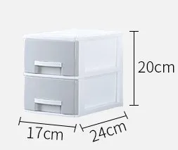 Минималистский пластиковый лоток для хранения серый белый стол ящик для хранения Органайзер для косметики контейнер для косметики Декор для дома и офиса - Цвет: 2 layers M