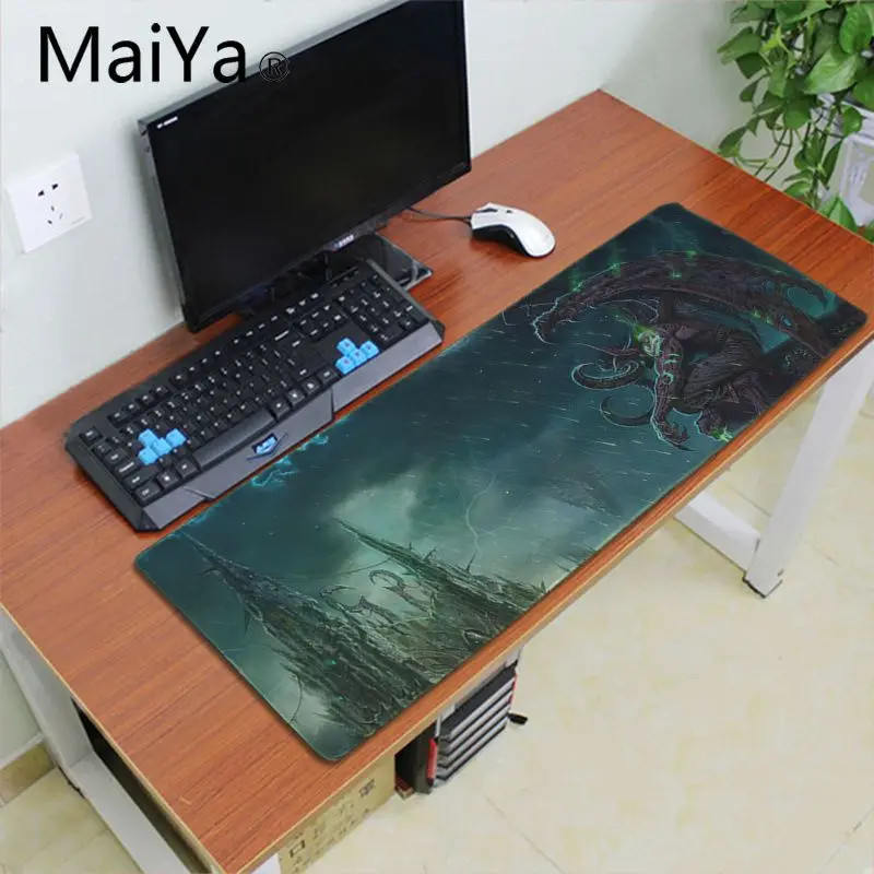 Maiya world of warcraft, резиновый коврик для мыши, игровой большой коврик для мыши, коврик для мыши для ноутбука, компьютера, клавиатуры, Настольный коврик - Цвет: Lock Edge 30x80cm