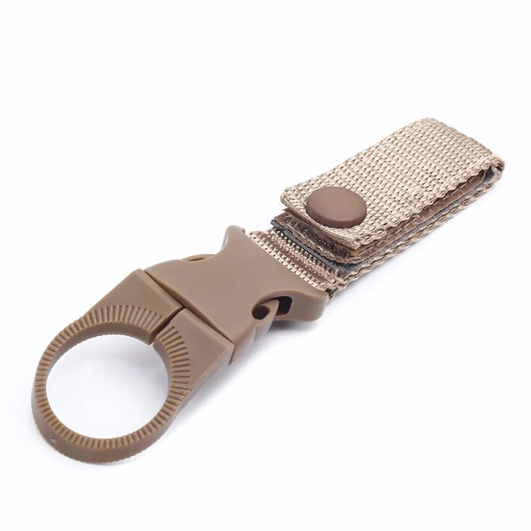 New Outdoor Military Water Bottle Hanging Webbing Buckle Hook Holder Belt Clip For Climb Carabiner Belt Backpack Hanger Camp