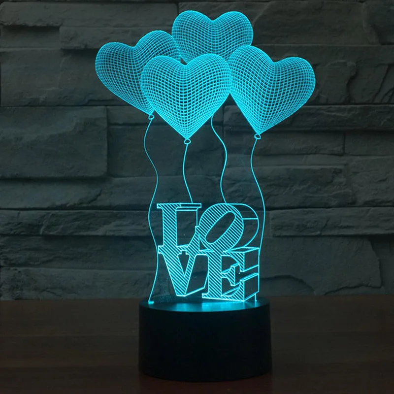 3D акриловый Ночной светильник, заряжаемый свет луны, лучший подарок на Рождество, день рождения, круглый светильник