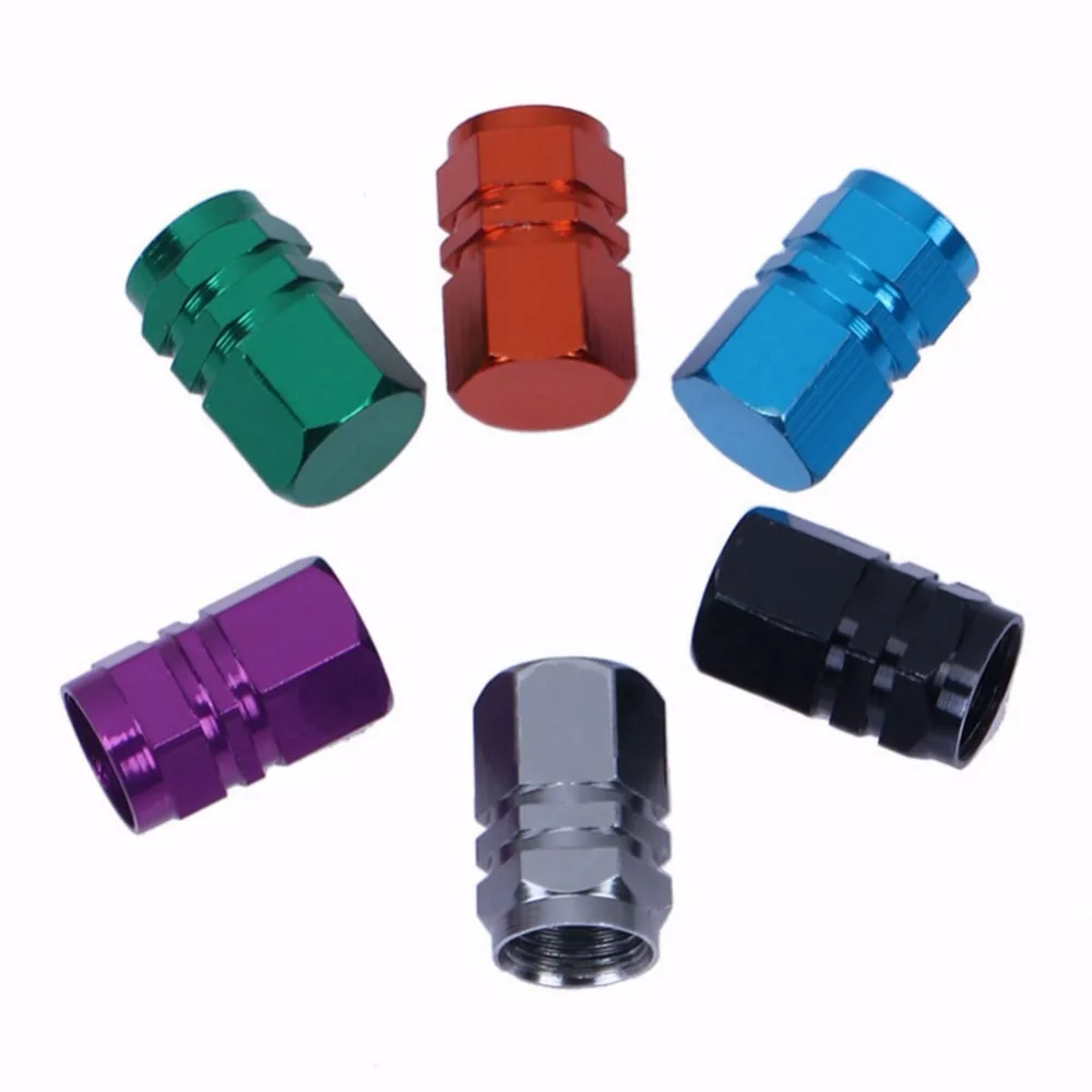 Buy 4Pcs Color Aluminum Car Tire Valve Cap Automobiles