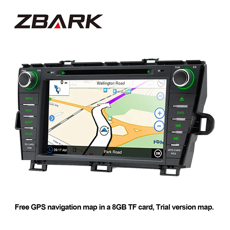 Best 8 inch 2 din Car DVD Player GPS Navigation Radio USB Windows Ce For Toyota Prius Left Hand Drive 2009 2010 2011 2012 2013 2