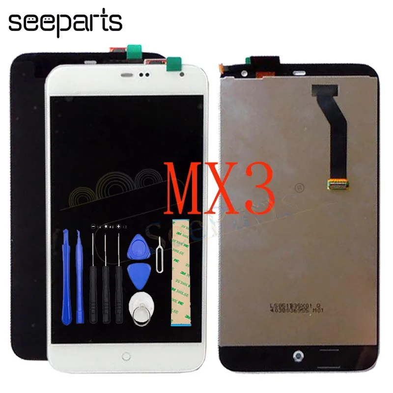 

New Meizu MX3 LCD Display Touch Screen Digitizer Assembly Screen Replacement For 5.1" Meizu MX3 MX 3 LCD Free Shipping +Tools
