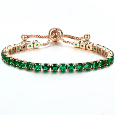 European and American Cross-Border Jewelry For Shiny Crystal Push And Pull Bracelet Lady Gold Full Of Single Row | Украшения и