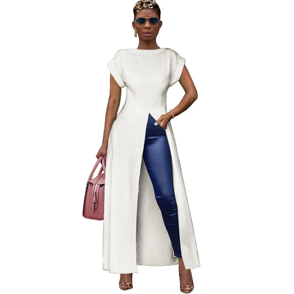

Summer Women Short Sleeve Maxi Dress Casual Women O Neck Dresses High Waist Long Dresses