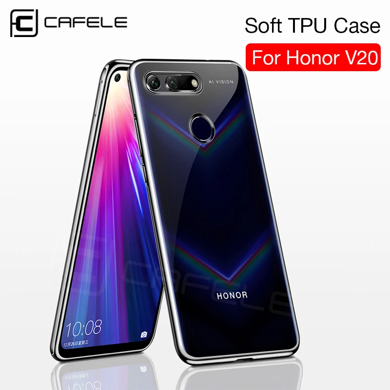 

CAFELE Plating Case for Huawui Honor V20 Soft TPU Mobile Phone Bag Ultra Thin Transparent Cover Full Protection Anit-Skid Cases