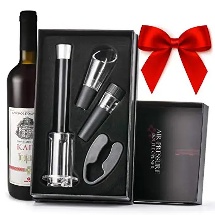 

Bottle Opener Set Wine Accessory Gift Set Air Pressure Bottle Opener Gift Boxed Air Pump Wine Opener Kit Set with Foil Cutter