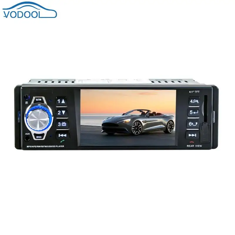 

VODOOL 12V 4.1in LCD Screen Bluetooth Car MP5 Media Player Auto FM Radio USB/AUX Remote control With Rear View Camera
