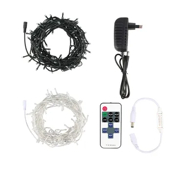 

10M/20M/30M/50M/100M DC 12V Fairy LED String Lights Garland LED Christmas Light Strip Power and Remote Holiday Decoration lighti
