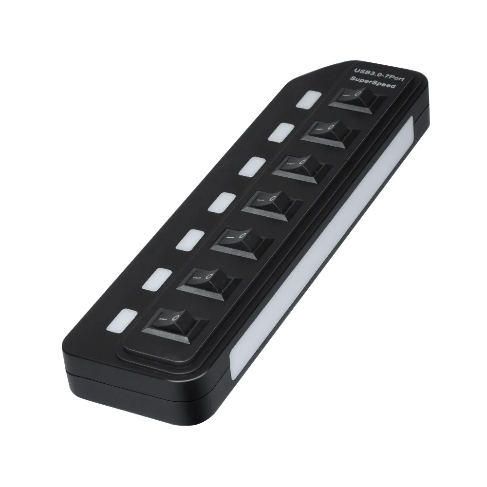 NEW USB HUB 3.0 Super Speed 5Gbps 7 Ports USB 3.0 HUB USB Splitter With On/Off Switch Platooninsert For Computer Peripherals