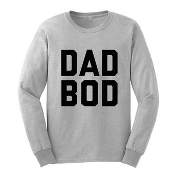 

Loo Show Mens Dad Bod Funny Father Gift Long Sleeve T-Shirts Casual Men Tee