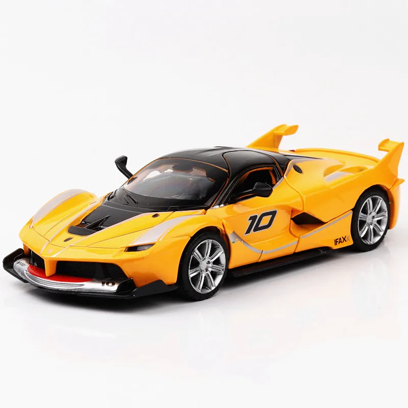 

1:32 Child Ferrari FXX Sound and light belt pull-back vehicle simulation alloy car model crafts decoration collection toy tools