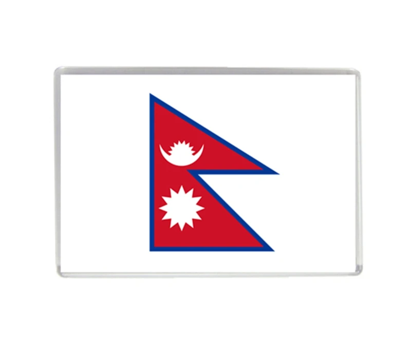 Nepal National Flag Quality Acrylic Fridge Exquisite World Tourism Souvenirs