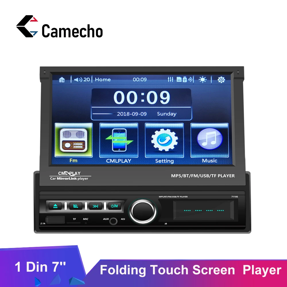 

Camecho 1din Car Radio 7"HD Car Multimedia Player ISO Android MirrorLink Bluetooth Autoradio USB FM Audio stereo For Universal