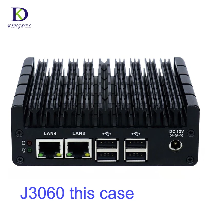 Fanless Mini Computer Support Pfsense AES-NI Mini PC with Intel Quad Core J3160 J3060 plus 4*LAN 2*HDMI 1*COM Metal Cas mini pc Fanless Mini Computer Support Pfsense AES-NI Mini PC with Intel Quad Core J3160 J3060 plus 4*LAN 2*HDMI 1*COM Metal Cas mini pc