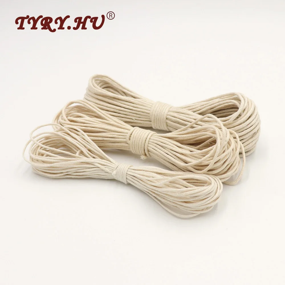 TYRY.HU 10M Waxed Cotton Cord For Jewelry Making 1/1.5/1.8mm Rope Waxed Twisted String Thread Line Strong Soft Safe For Baby