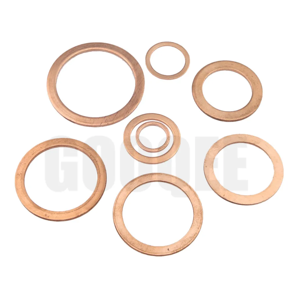 

10/20PCS Solid Copper Washer Flat Ring Gasket Sump Plug Oil Seal Fittings 10*14*1MM Fastener Hardware Accessories 10x14x1MM