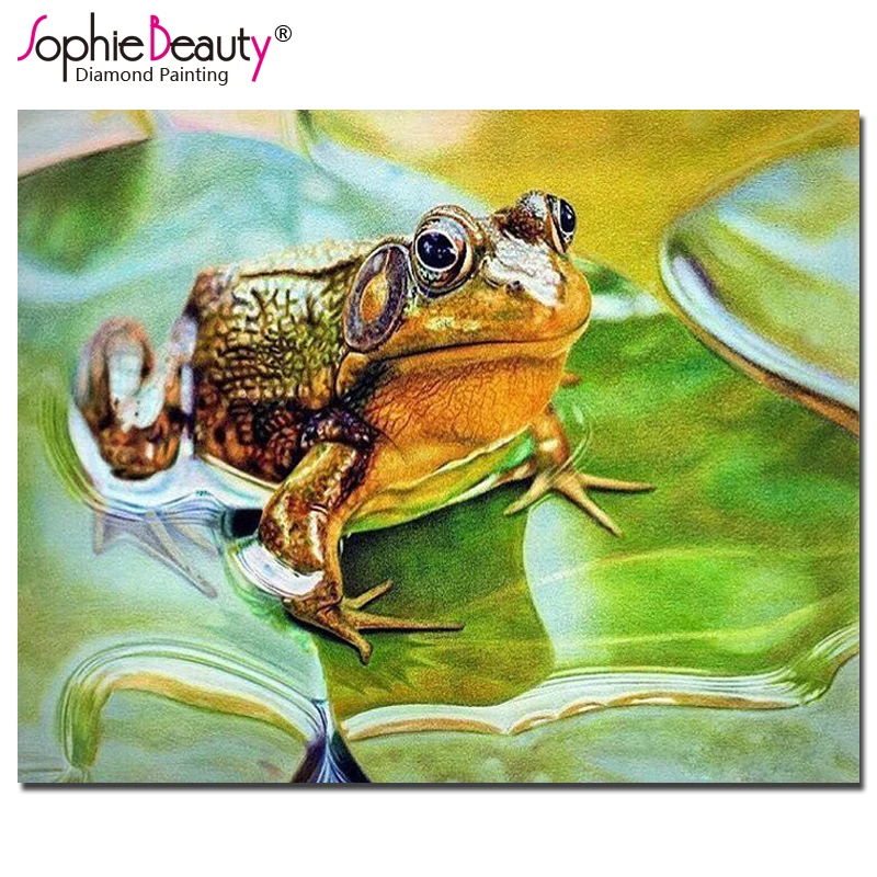 

Sophie Beauty New 5D Diy Diamond Painting Cross Stitch Big Frog Pattern Full Embroidery Rhinestones Mosaic Set Room Decro C251