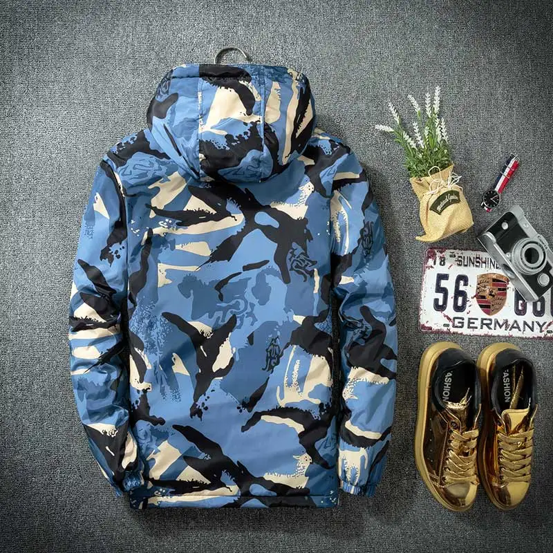 zozowang Autumn winter Mens Casual Hoodie Thick Camouflage cotton coat Men cotton parkas couple jacket winter Plus Size XS-8XL zozowang Autumn winter Mens Casual Hoodie Thick Camouflage cotton coat Men cotton parkas couple jacket winter Plus Size XS-8XL