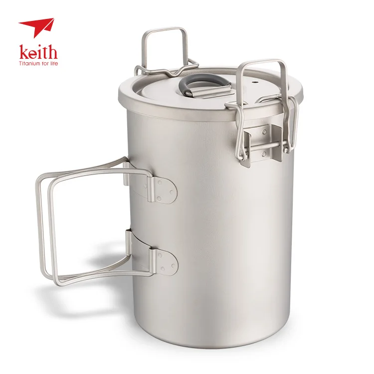 Titanio ligero vapor olla de Camping al aire libre senderismo Backpaking Pinic multifunción vapor arroz Cocina