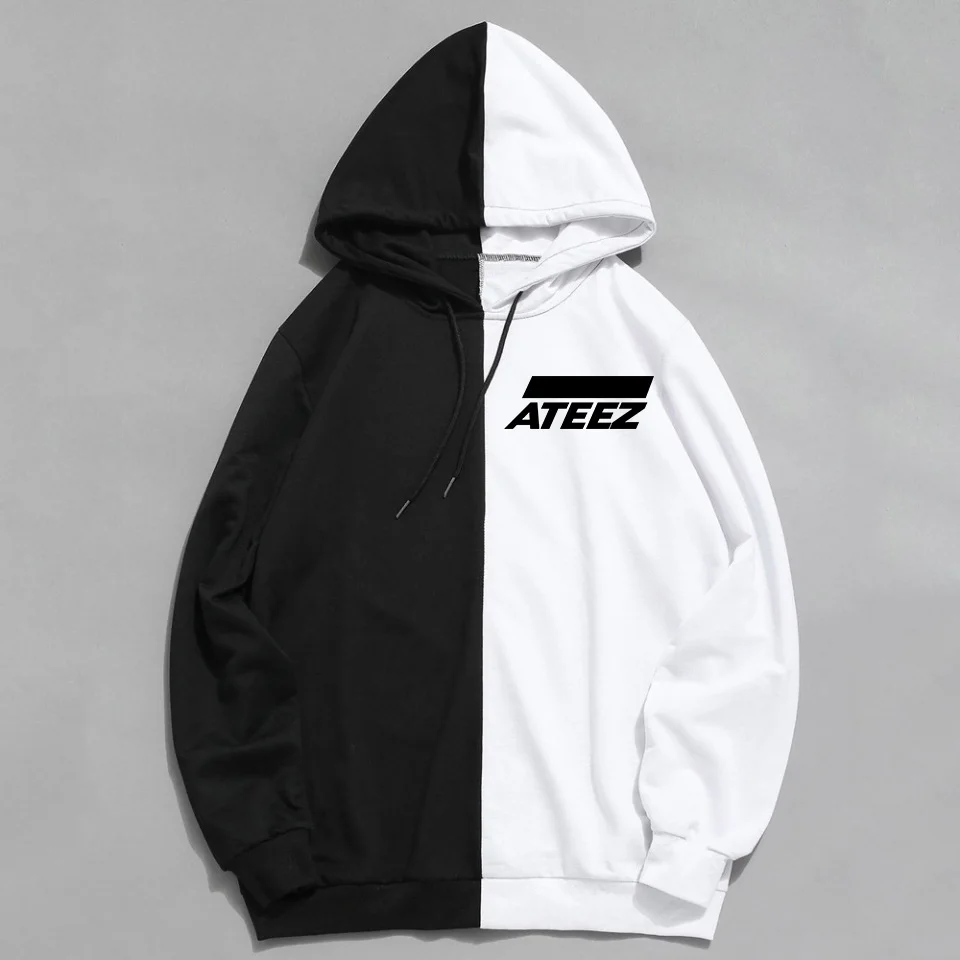 

Newest Kpop ATEEZ Design Men Women Hoodies Hoody Sweatshirt Brand Spring Autumn Streetwear Patchwork Sudaderas Unisex Clothing