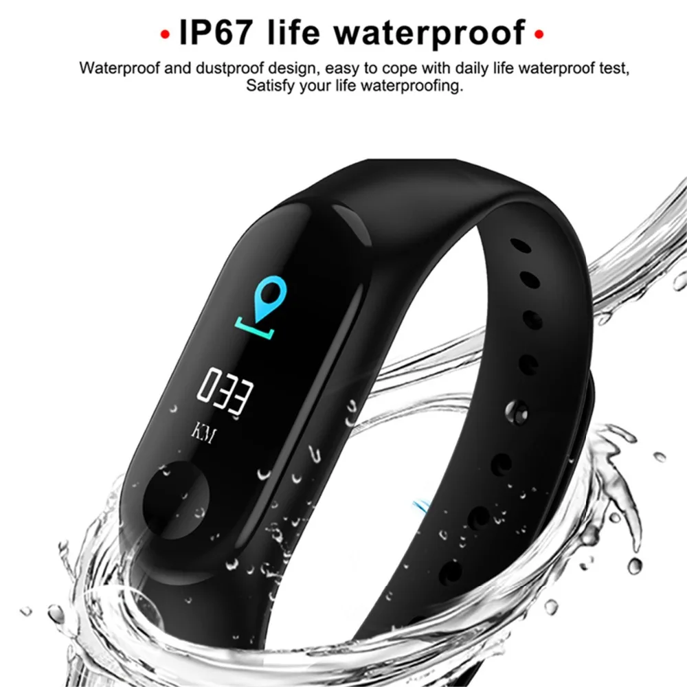 

2019 OGEDA Smart Watch Sport Fitness Women Men Stopwatch LED Shock Resistant Pedometer LED Color Screen Bluetooth Calendar