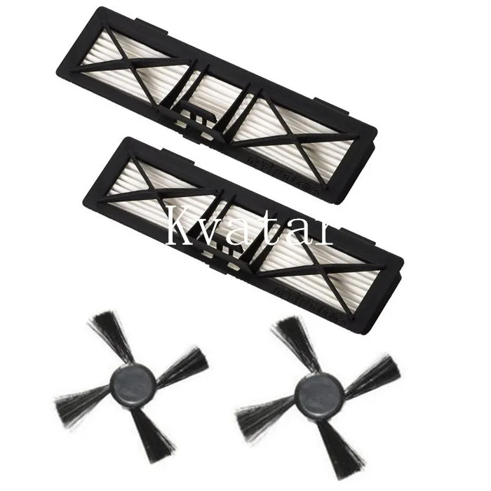 

2* Side Brush + 2* Ultra preformance HEPA Filter kit for Neato Botvac connected 945-0215 D80 D85 D75 D70 Replacement parts