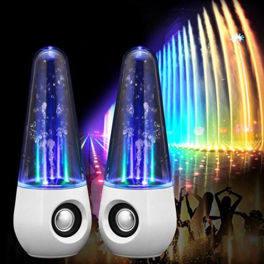 

LED Light Water Dancing Speaker Altavoz Parlantes HIFI 3D Surround Subwoofer Stereo Support Computers Music Active Speakers
