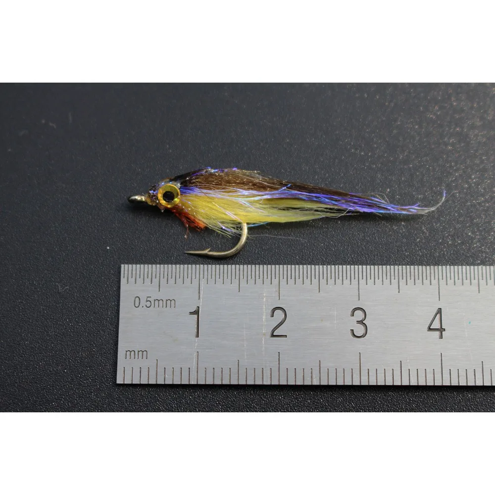 12 pcs 1/0 Polar Fry Salmon Trout Sea Bass Steelhead Minnow Fly Fishing Flies 