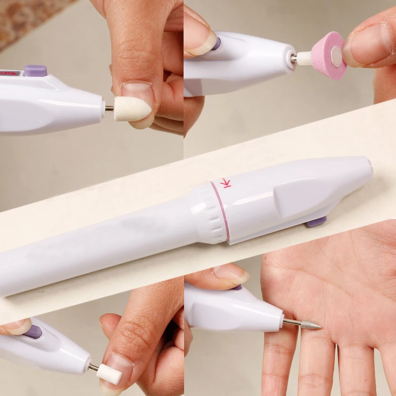 Pila Electrica Nails Drilling Machine 7 in 1 AA Battery Electric Nail